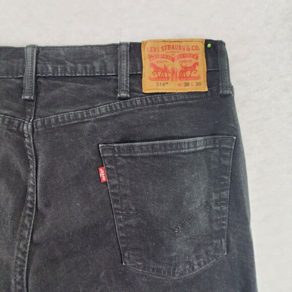38x30 (actual 38x29) 514 Levi's Jeans Men's Black Jeans Distressed Faded - Picture 8 of 10